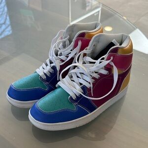 Custom Colorful High-Top Sneakers